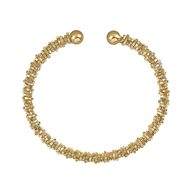 Bracelete Lascado Banhado a Ouro 18k